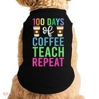 Funny 100 Days Of School For Teacher Coffee Doggie Tank thumb 0