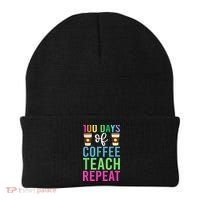 Funny 100 Days Of School For Teacher Coffee Beanie thumb 0