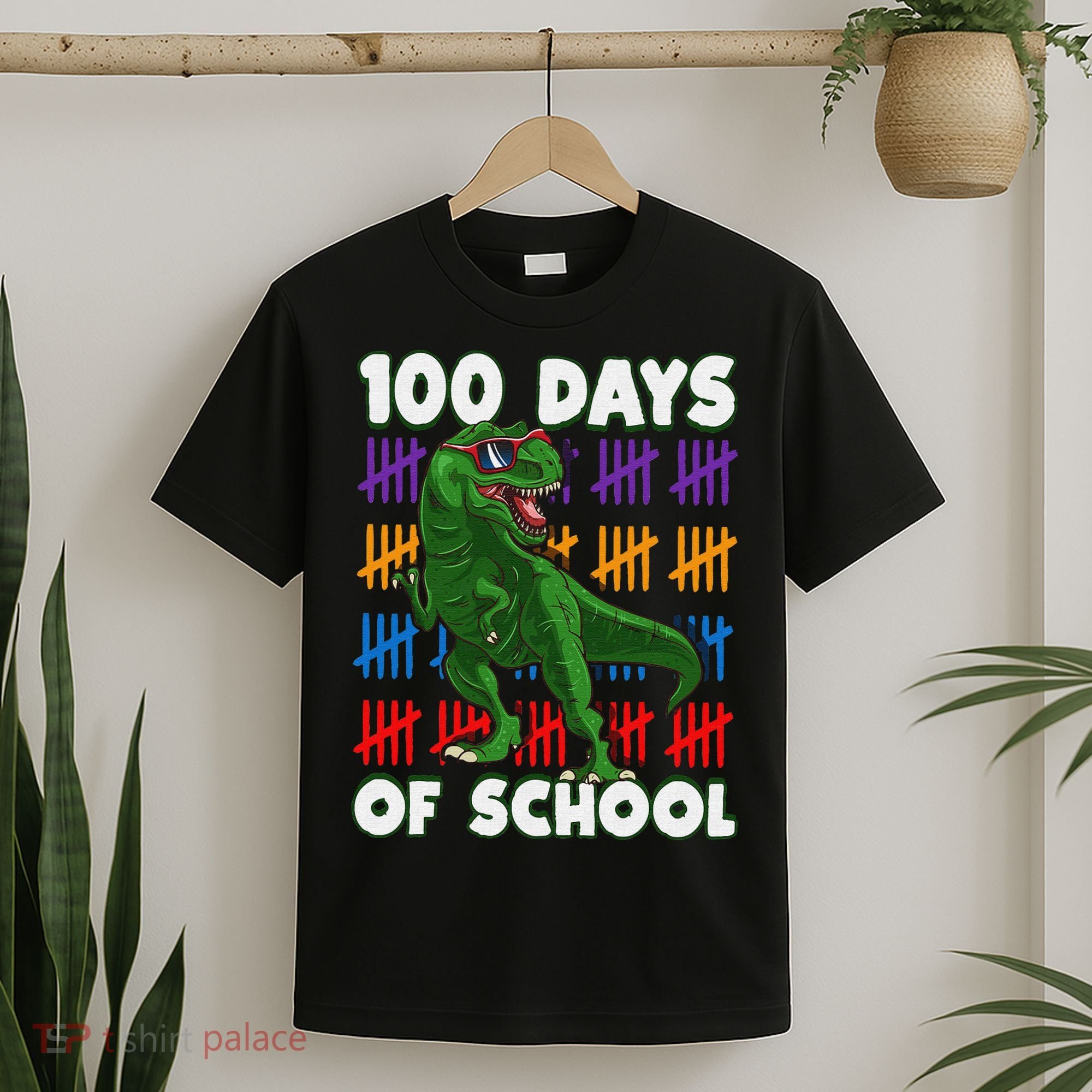 Funny 100 Days Of School 100th Day Of School Dino T-Shirt