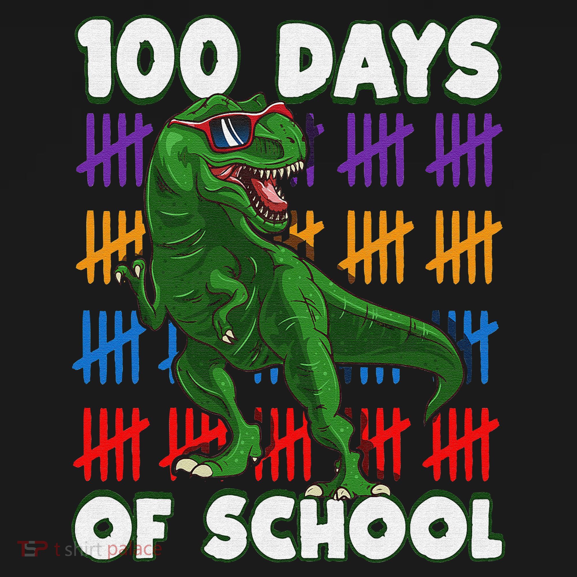 Funny 100 Days Of School 100th Day Of School Dino T-Shirt