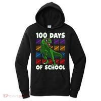 Funny 100 Days Of School 100th Day Of School Dino Women's Hoodie thumb 0