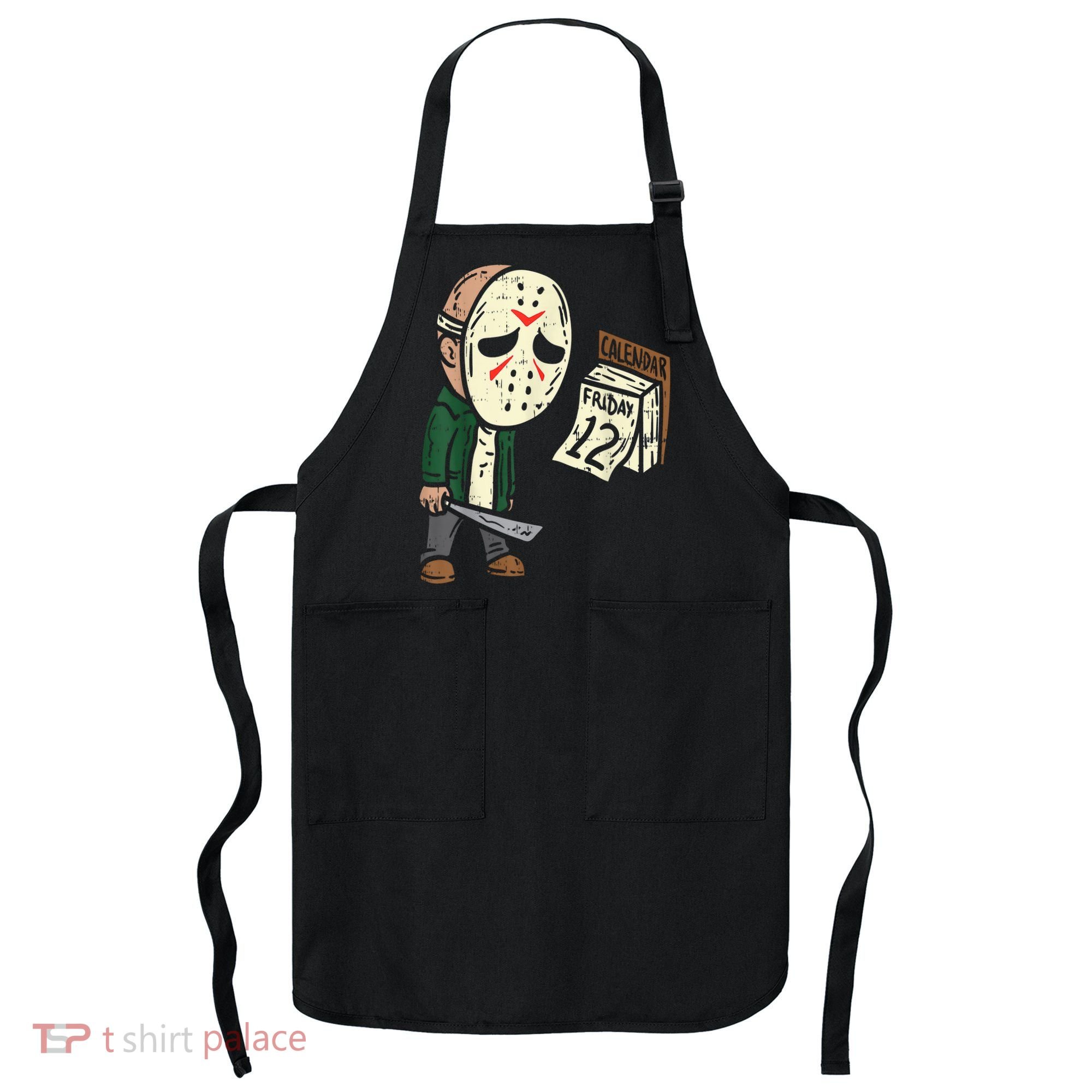 Friday 13th Funny Halloween Horror Movie Humor Party Crazy Apron