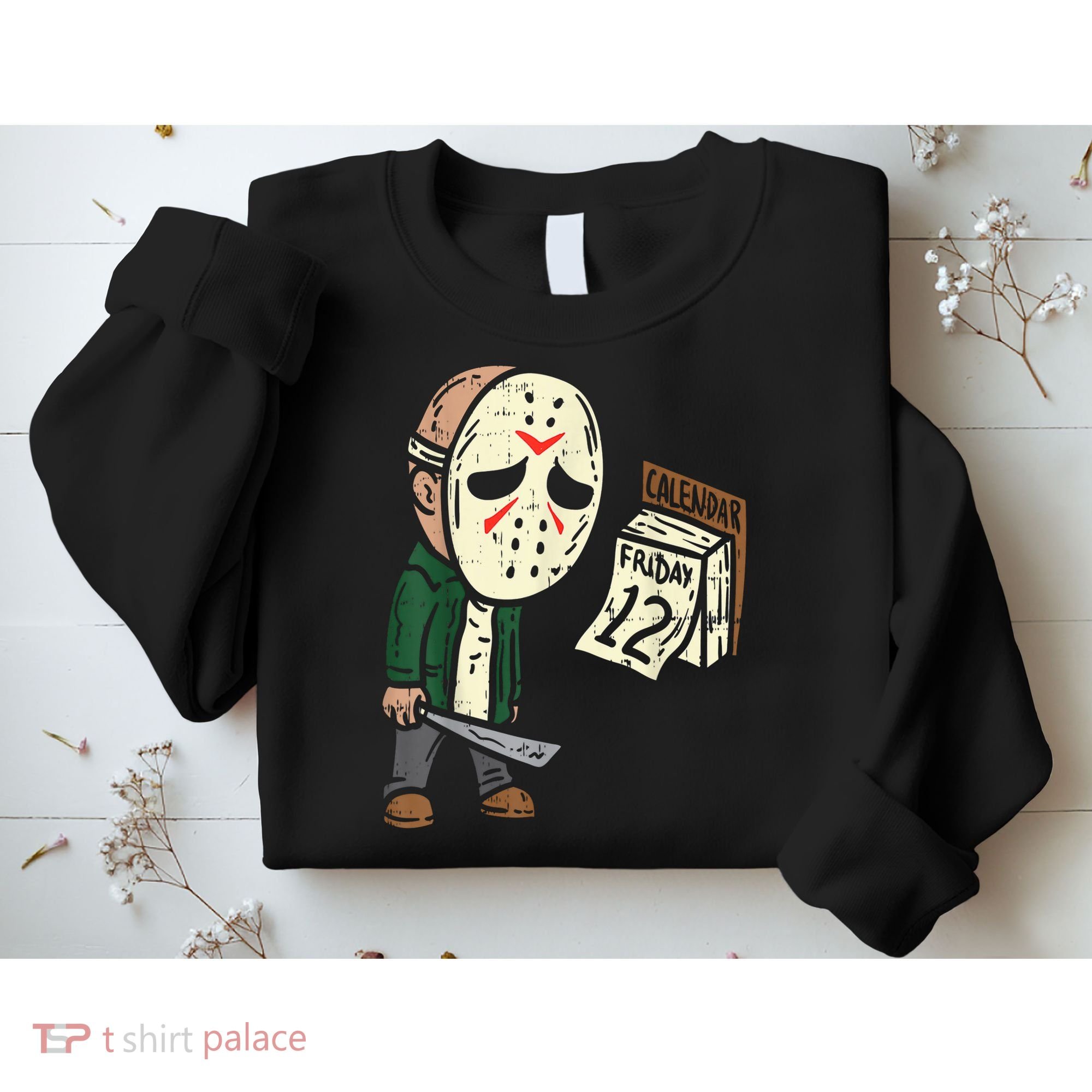 Friday 13th Funny Halloween Horror Movie Humor Party Crazy Sweatshirt