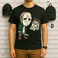 Friday 13th Funny Halloween Horror Movie Humor Party Crazy T-Shirt thumb 6