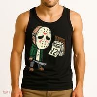 Friday 13th Funny Halloween Horror Movie Humor Party Crazy Tank Top thumb 3
