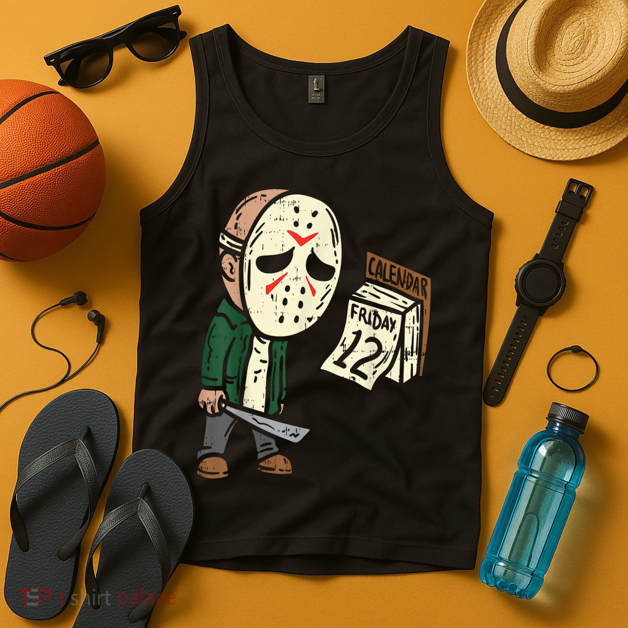 Friday 13th Funny Halloween Horror Movie Humor Party Crazy Tank Top