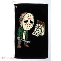 Friday 13th Funny Halloween Horror Movie Humor Party Crazy Golf Towel thumb 0