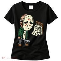 Friday 13th Funny Halloween Horror Movie Humor Party Crazy Women's T-Shirt thumb 0