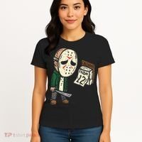 Friday 13th Funny Halloween Horror Movie Humor Party Crazy Women's T-Shirt thumb 4