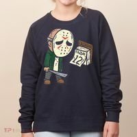 Friday 12th Funny Halloween Horror Movie Humor Women's Sweatshirt thumb 0