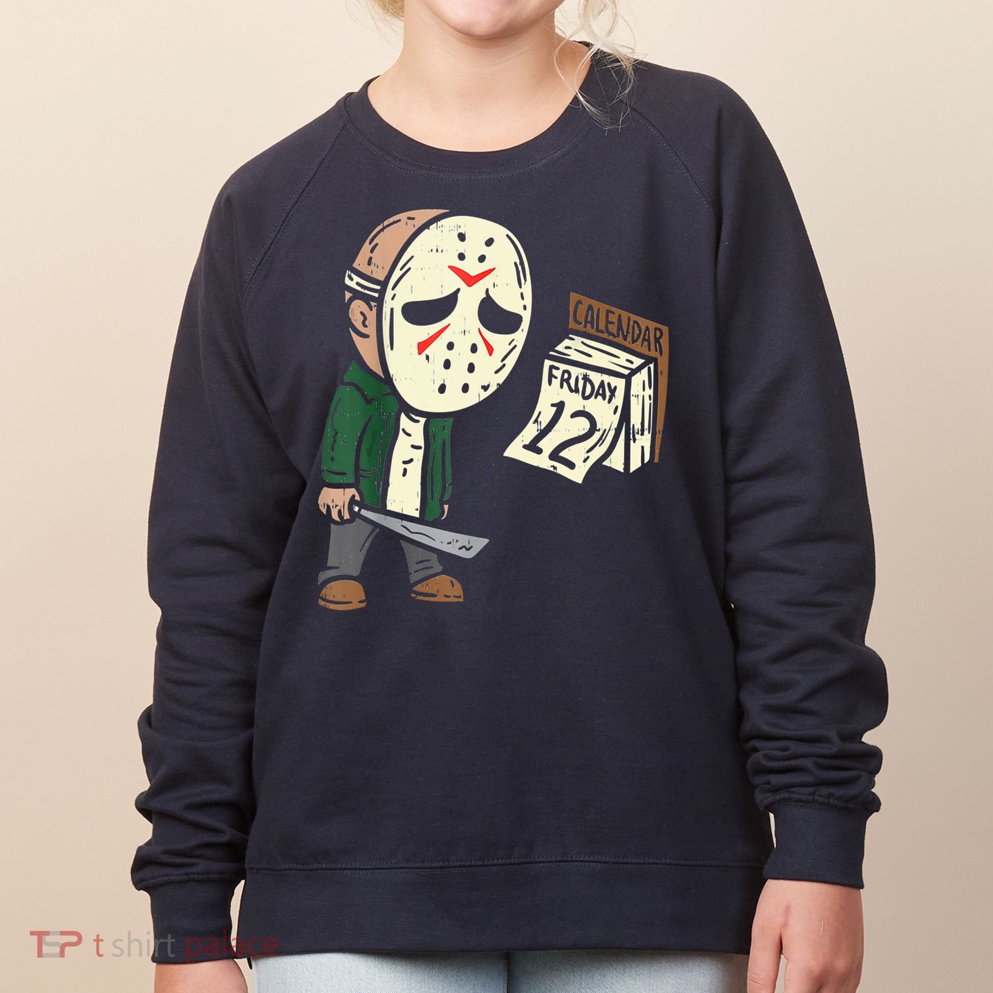 Friday 12th Funny Halloween Horror Movie Humor Women's Sweatshirt