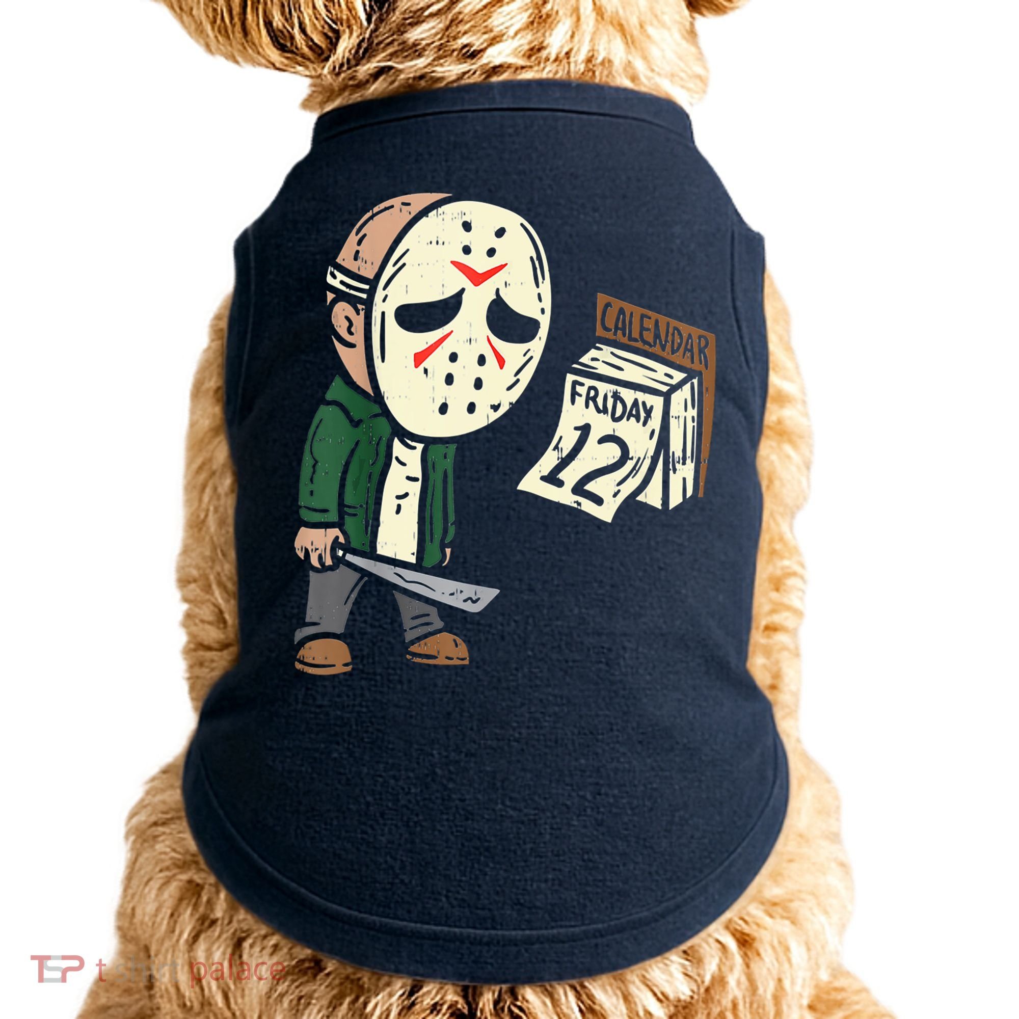 Friday 12th Funny Halloween Horror Movie Humor Doggie Tank