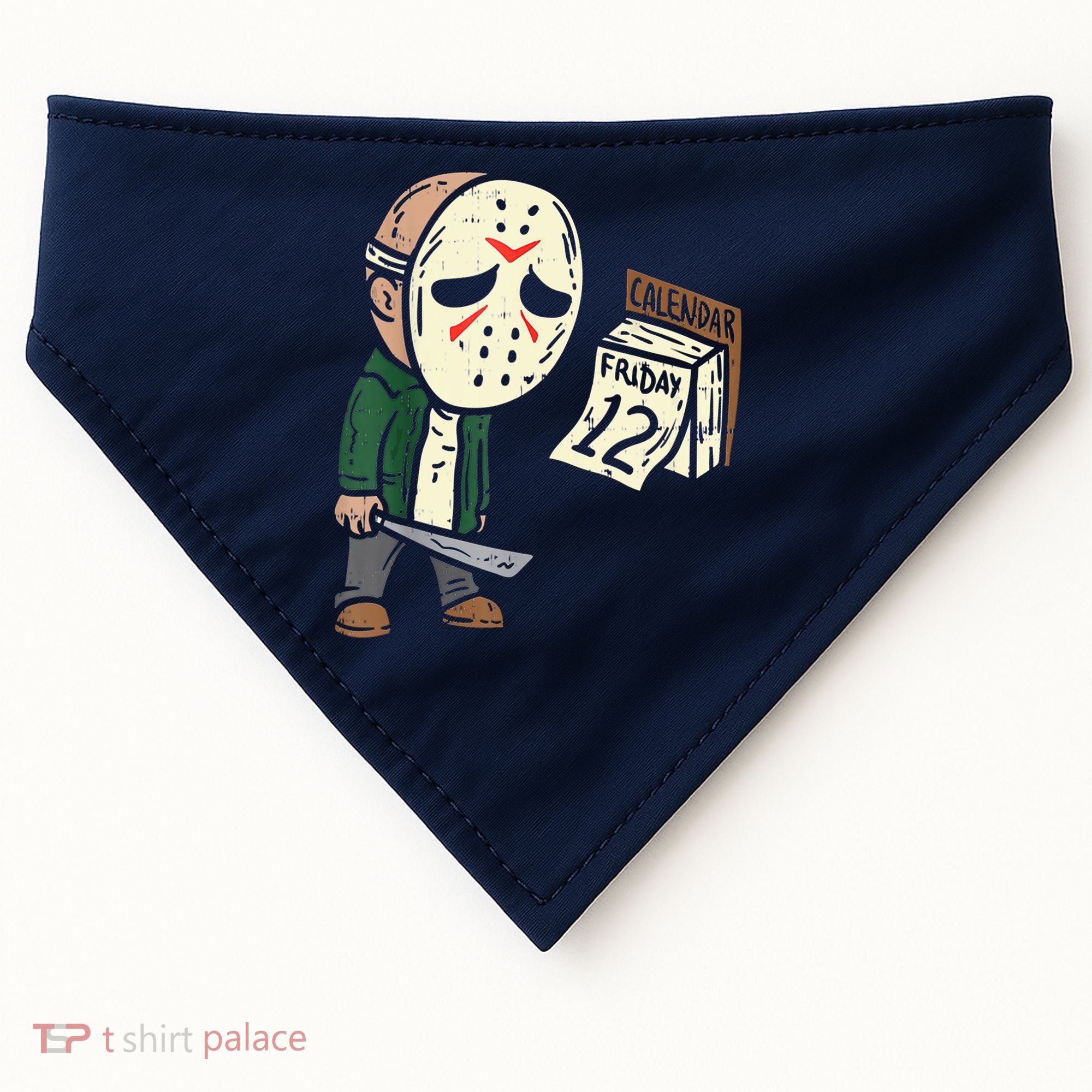 Friday 12th Funny Halloween Horror Movie Humor USA-Made Doggie Bandana
