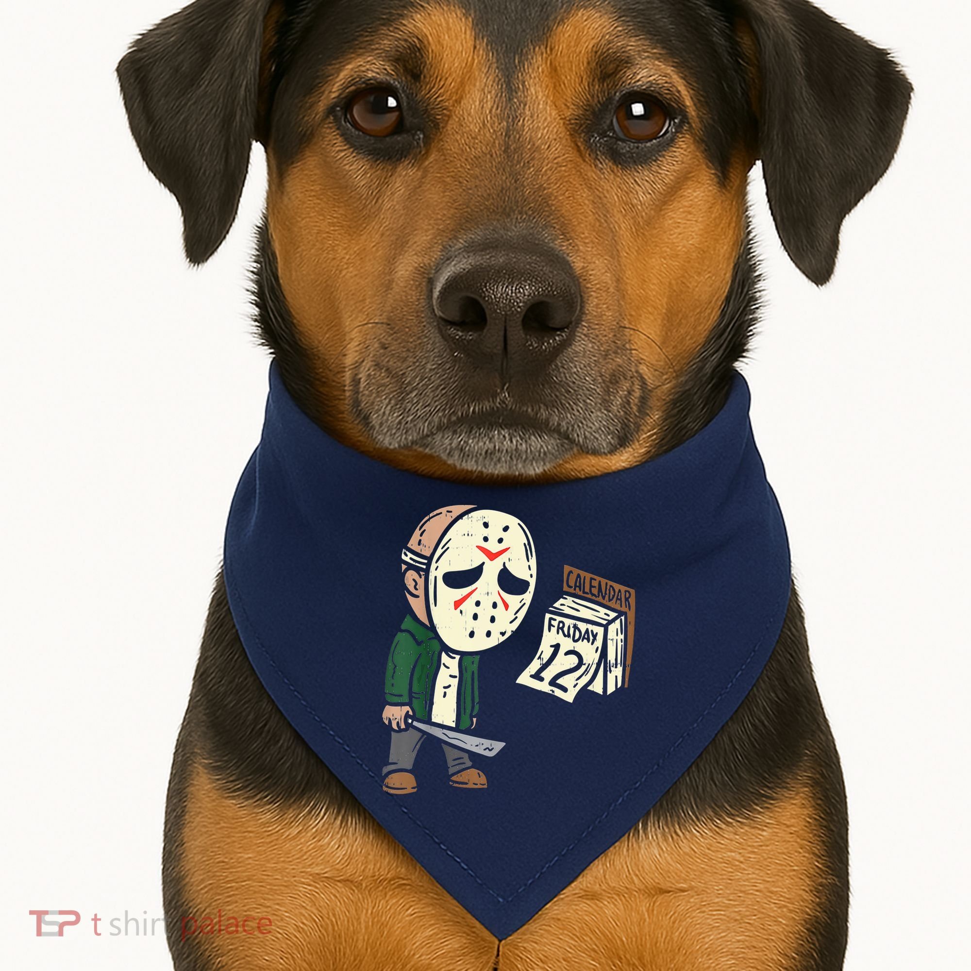 Friday 12th Funny Halloween Horror Movie Humor USA-Made Doggie Bandana
