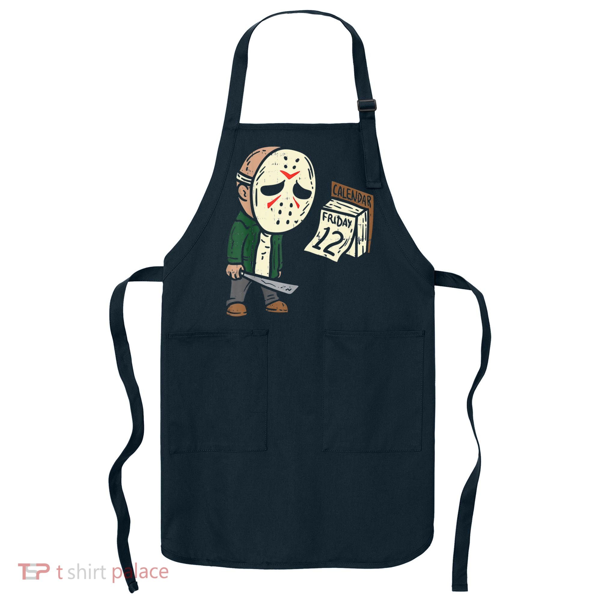 Friday 12th Funny Halloween Horror Movie Humor Apron