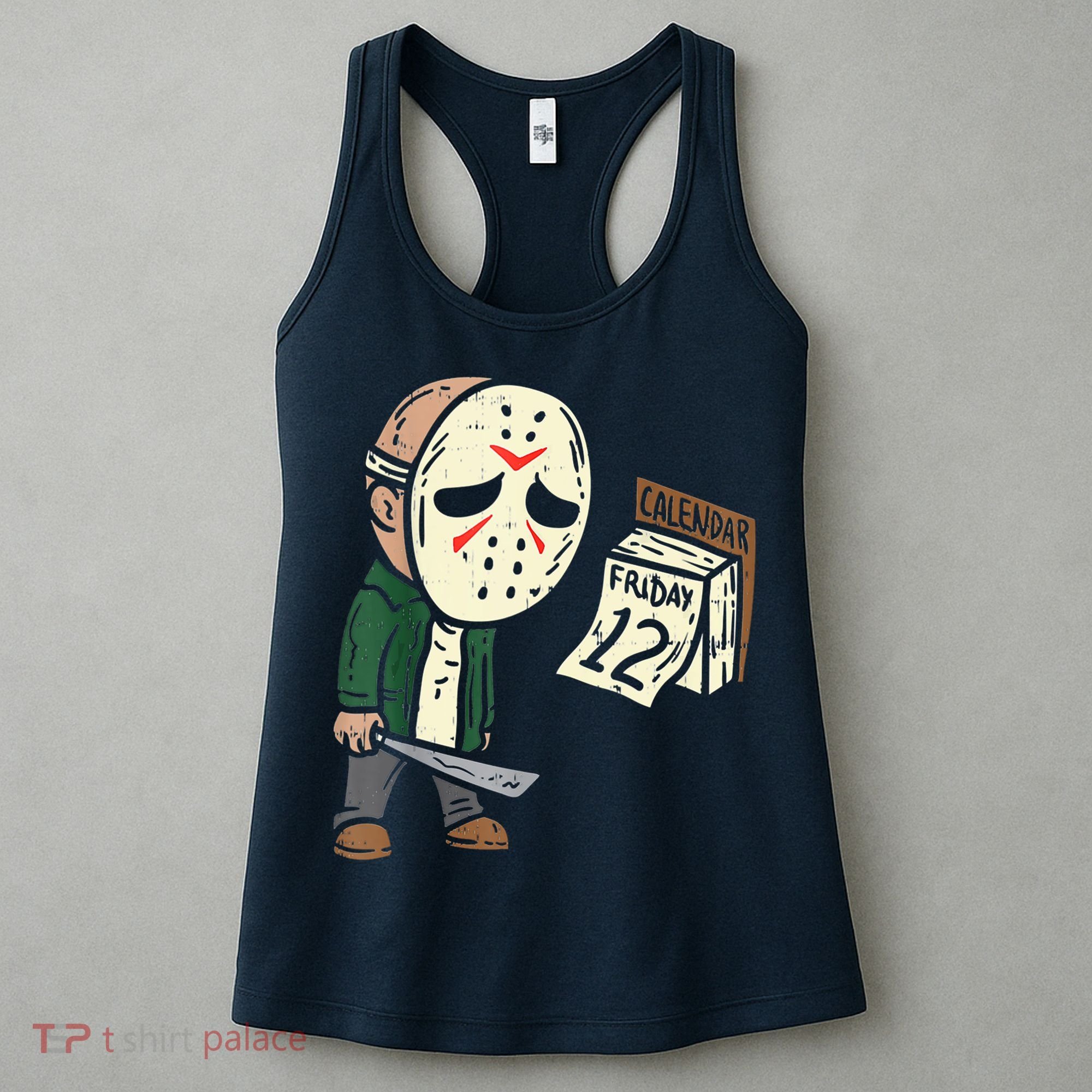 Friday 12th Funny Halloween Horror Movie Humor Women's Tank Top
