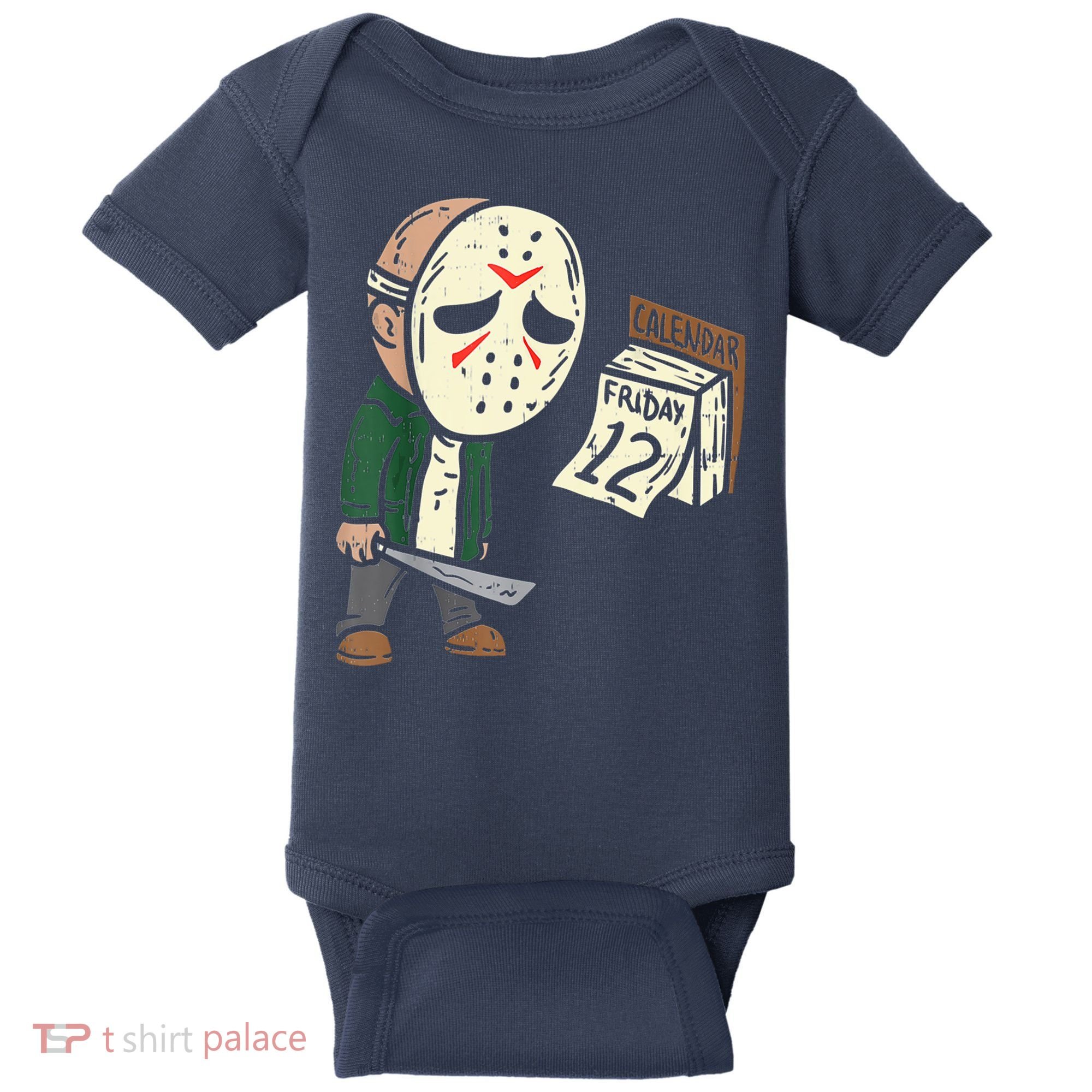 Friday 12th Funny Halloween Horror Movie Humor Baby Bodysuit