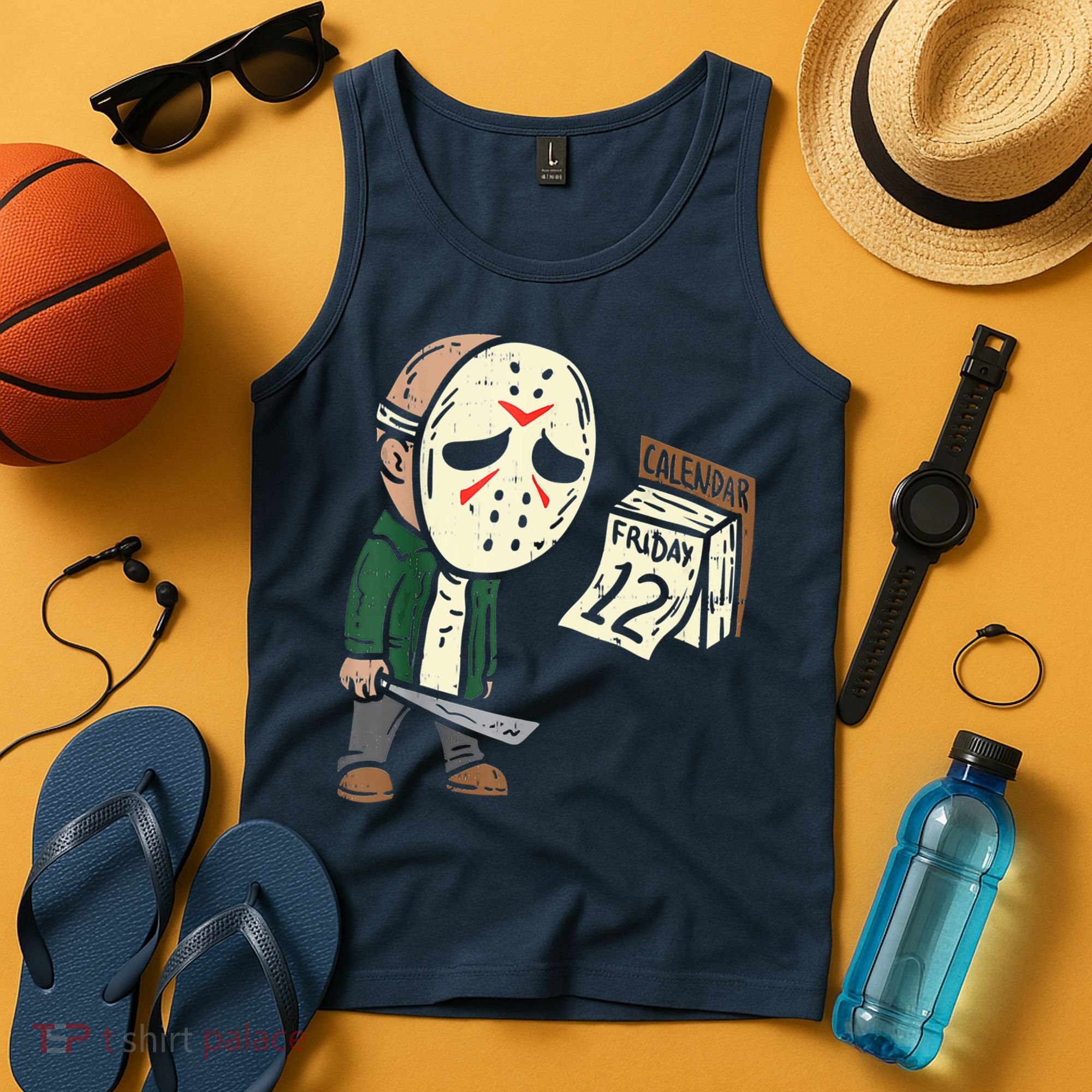 Friday 12th Funny Halloween Horror Movie Humor Tank Top