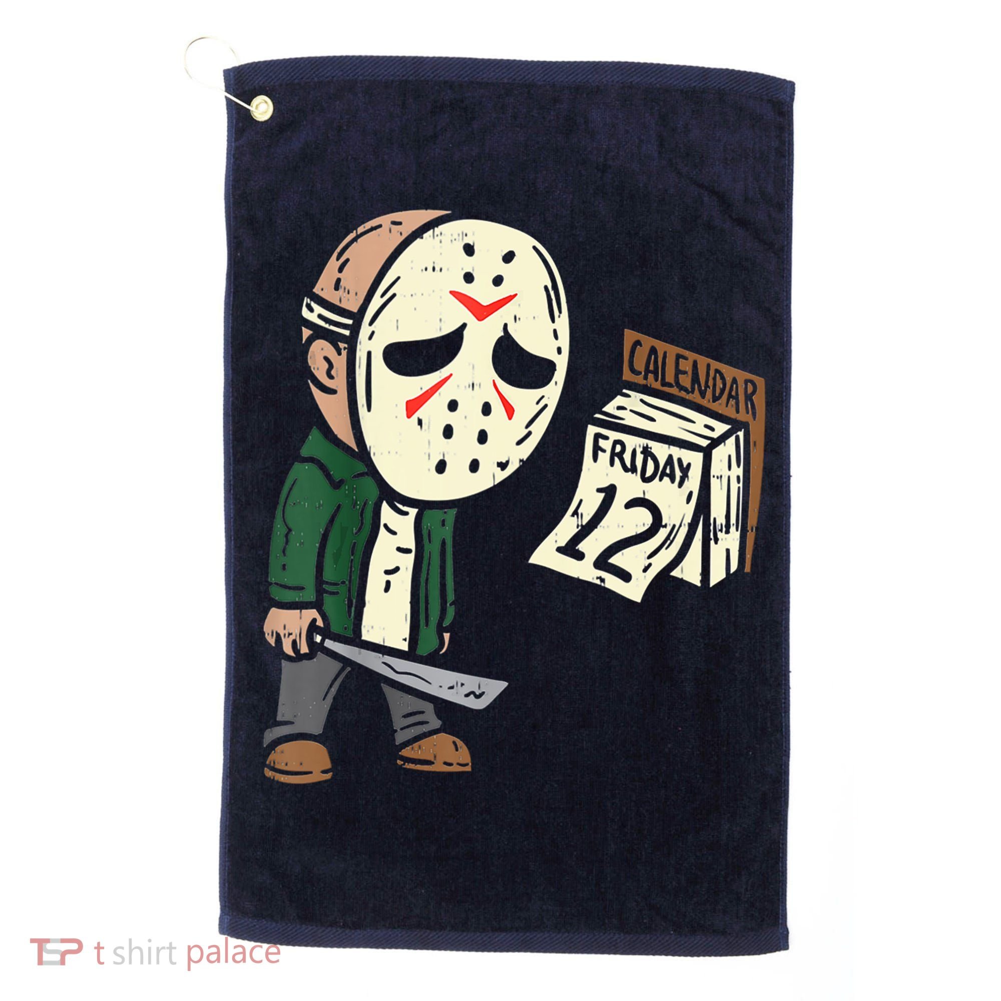 Friday 12th Funny Halloween Horror Movie Humor Golf Towel
