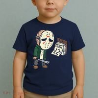 Friday 12th Funny Halloween Horror Movie Humor Toddler T-Shirt thumb 2