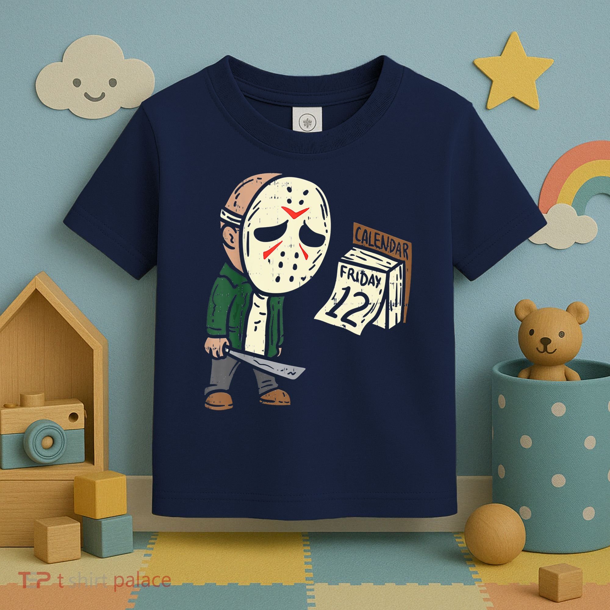 Friday 12th Funny Halloween Horror Movie Humor Toddler T-Shirt