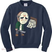 Friday 12th Funny Halloween Horror Movie Humor Kids Sweatshirt thumb 0
