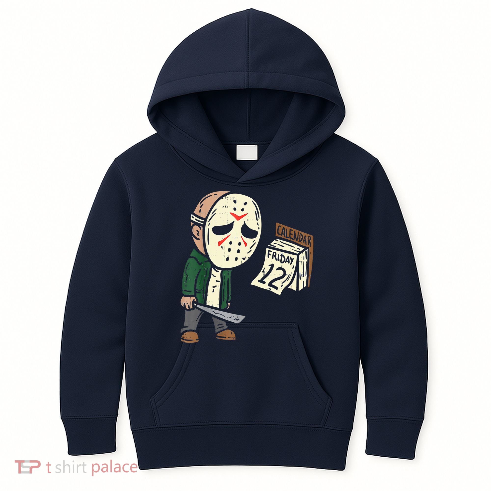 Friday 12th Funny Halloween Horror Movie Humor Kids Hoodie