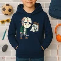 Friday 12th Funny Halloween Horror Movie Humor Kids Hoodie thumb 2