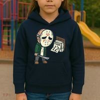 Friday 12th Funny Halloween Horror Movie Humor Kids Hoodie thumb 3