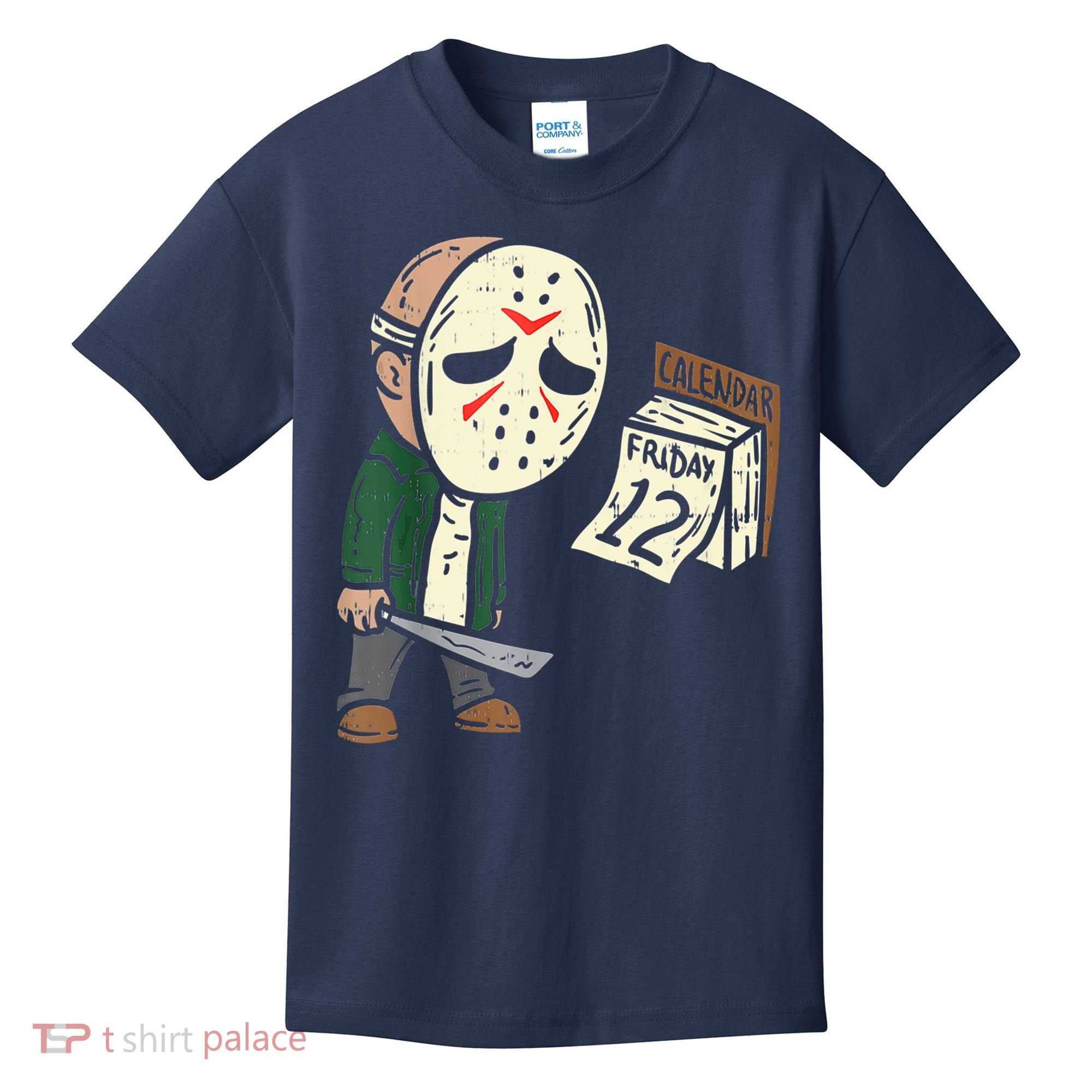 Friday 12th Funny Halloween Horror Movie Humor Kids T-Shirt