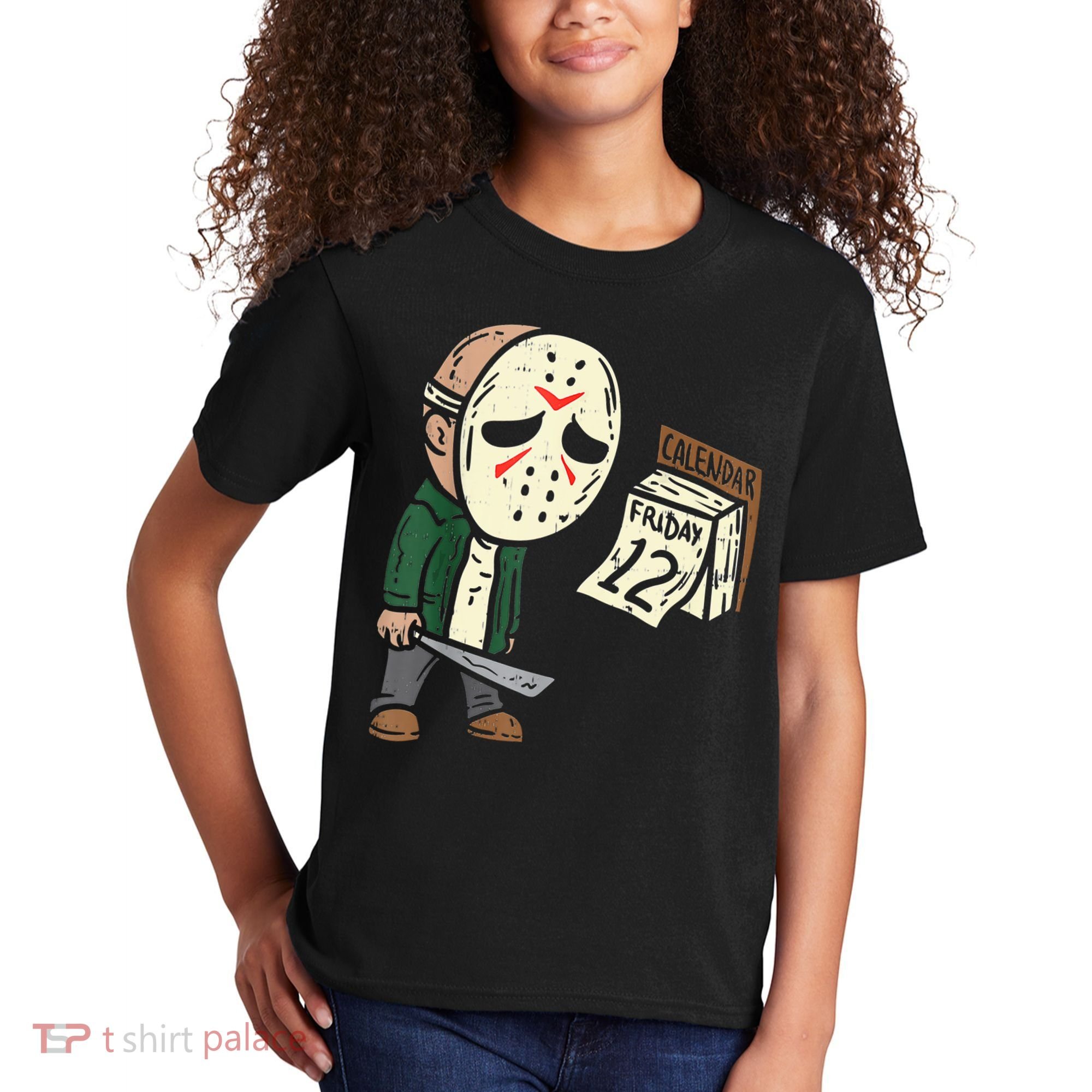 Friday 12th Funny Halloween Horror Movie Humor Kids T-Shirt