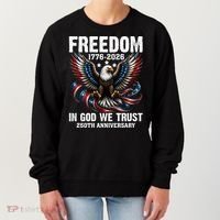 Freedom 1776-2026 In God We Trust 250th Anniversary Women's Sweatshirt thumb 0