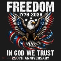 Freedom 1776-2026 In God We Trust 250th Anniversary Hoodie thumb 2