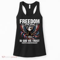 Freedom 1776-2026 In God We Trust 250th Anniversary Women's Tank Top thumb 0