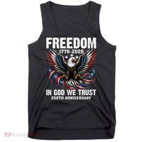 Freedom 1776-2026 In God We Trust 250th Anniversary Tank Top thumb 0