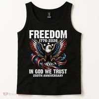 Freedom 1776-2026 In God We Trust 250th Anniversary Tank Top thumb 2