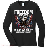 Freedom 1776-2026 In God We Trust 250th Anniversary Women's Long Sleeve Shirt thumb 0