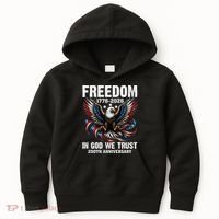 Freedom 1776-2026 In God We Trust 250th Anniversary Kids Hoodie thumb 0