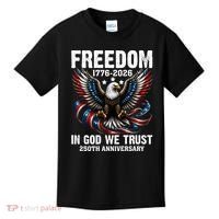 Freedom 1776-2026 In God We Trust 250th Anniversary Kids T-Shirt thumb 0