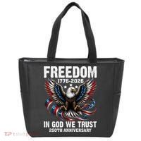 Freedom 1776-2026 In God We Trust 250th Anniversary Tote Bag thumb 0