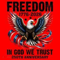 Freedom 1776-2026 In God We Trust 250th Anniversary Santa Hat thumb 1