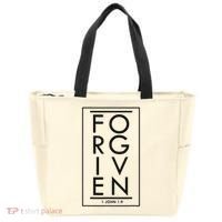 Forgiven 1 John 19 Bible Scripture Verse Christian Tote Bag thumb 0
