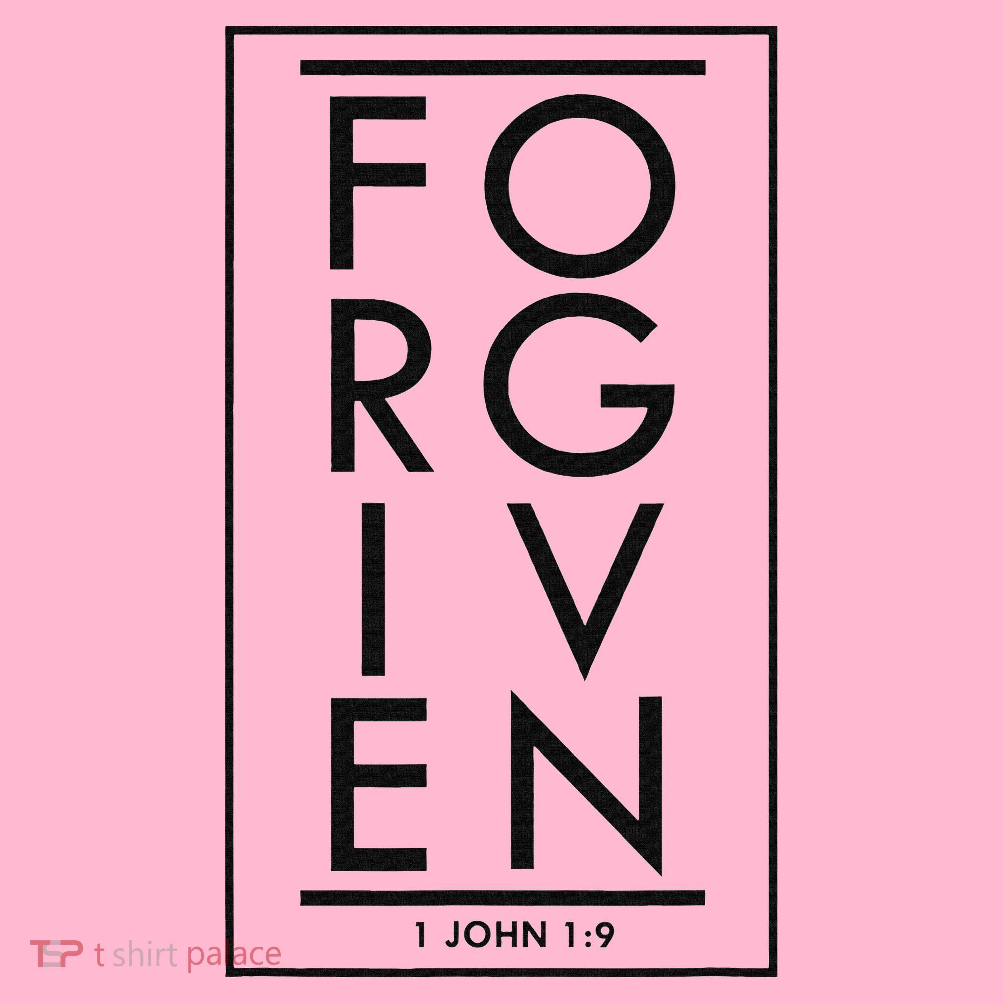 Forgiven 1 John 19 Bible Scripture Verse Christian Coaster