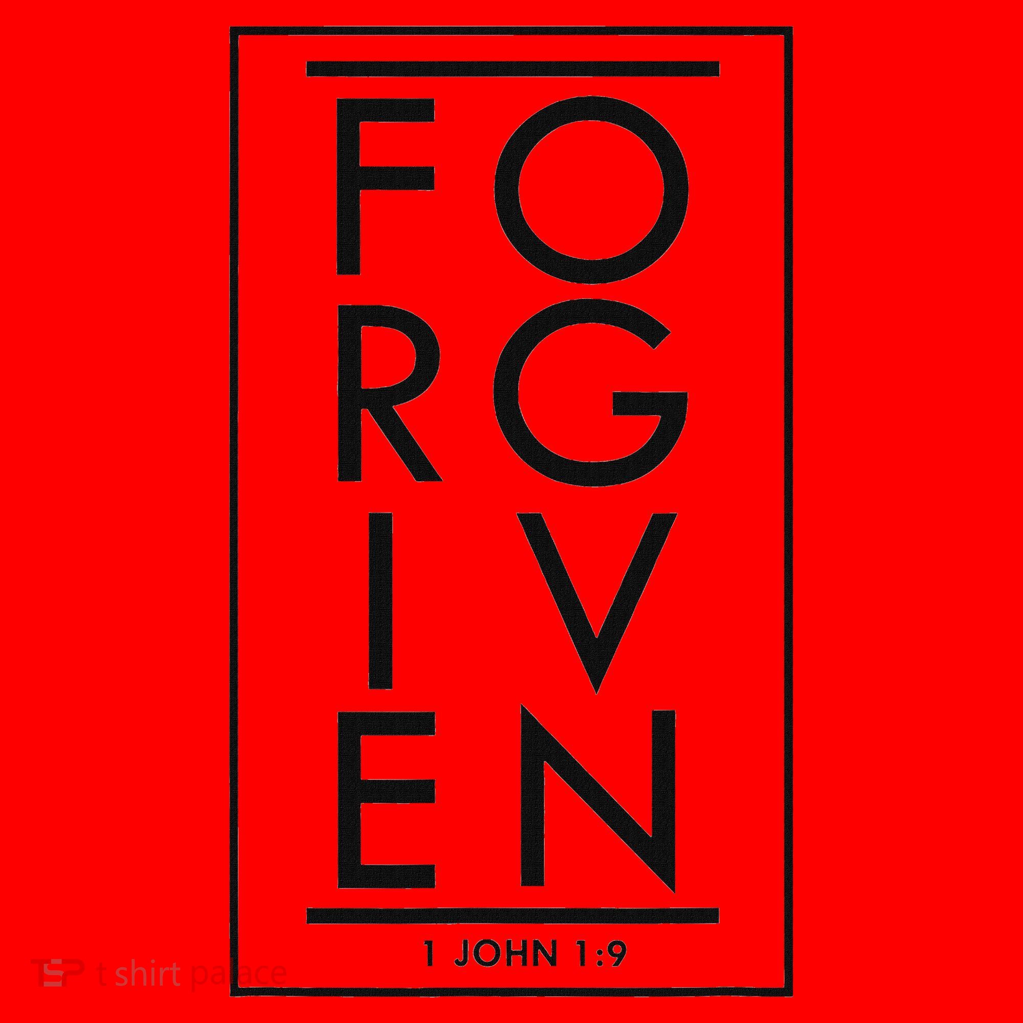 Forgiven 1 John 19 Bible Scripture Verse Christian Santa Hat