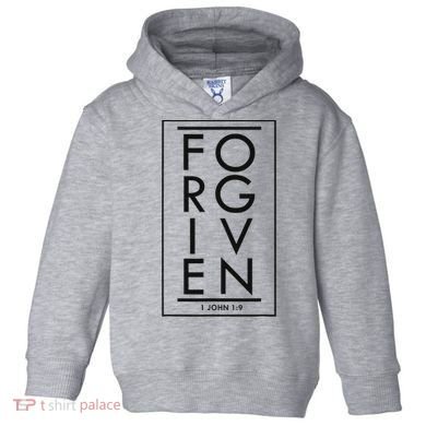 Forgiven 1 John 19 Bible Scripture Verse Christian Toddler Hoodie