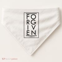Forgiven 1 John 19 Bible Scripture Verse Christian USA-Made Doggie Bandana thumb 0