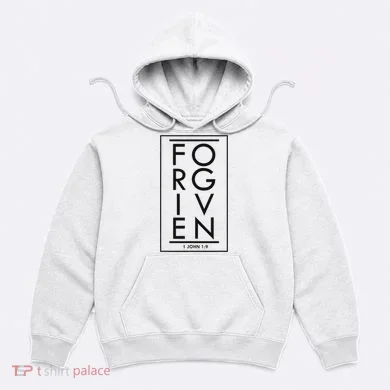 Forgiven 1 John 19 Bible Scripture Verse Christian Hoodie
