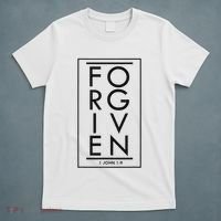 Forgiven 1 John 19 Bible Scripture Verse Christian T-Shirt thumb 5