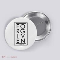 Forgiven 1 John 19 Bible Scripture Verse Christian Button thumb 0