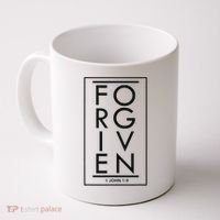 Forgiven 1 John 19 Bible Scripture Verse Christian Coffee Mug thumb 0